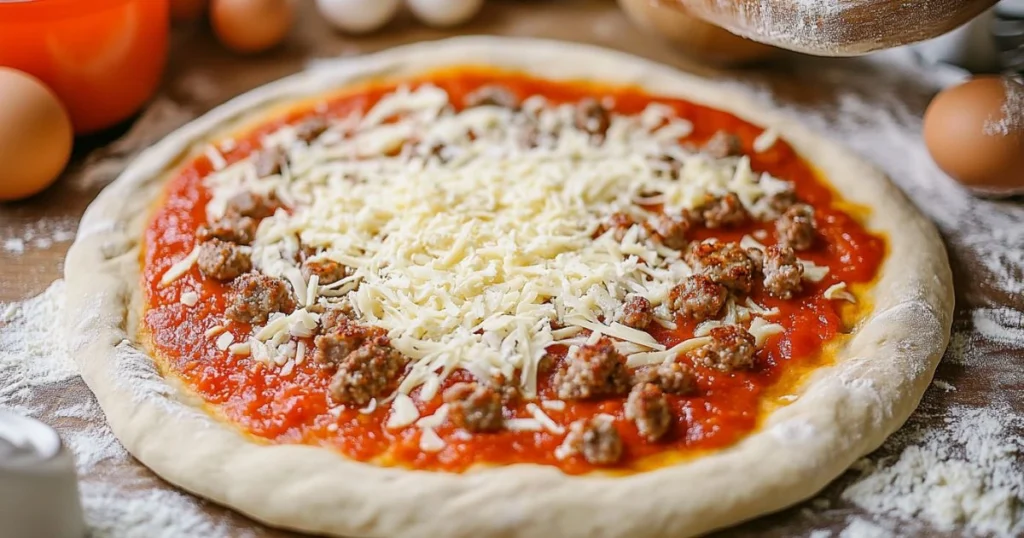 Breakfast Pizza recipe preparation