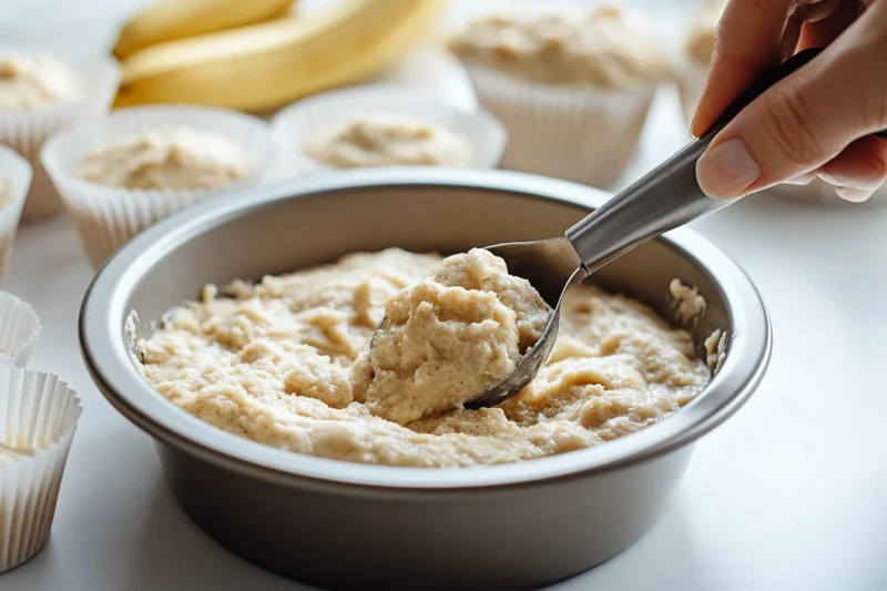 banana bread muffins recipe preparation step 2