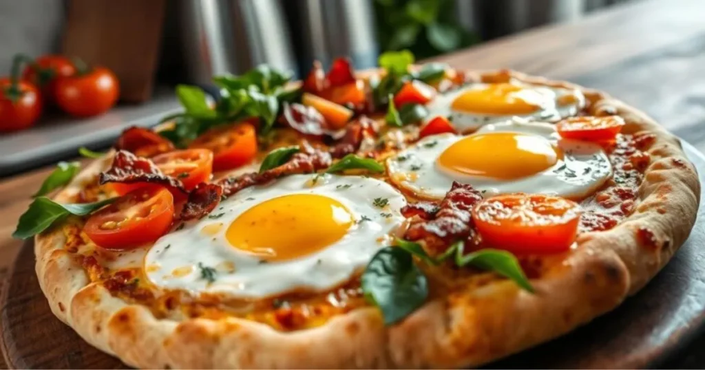 breakfast pizza recipe header
