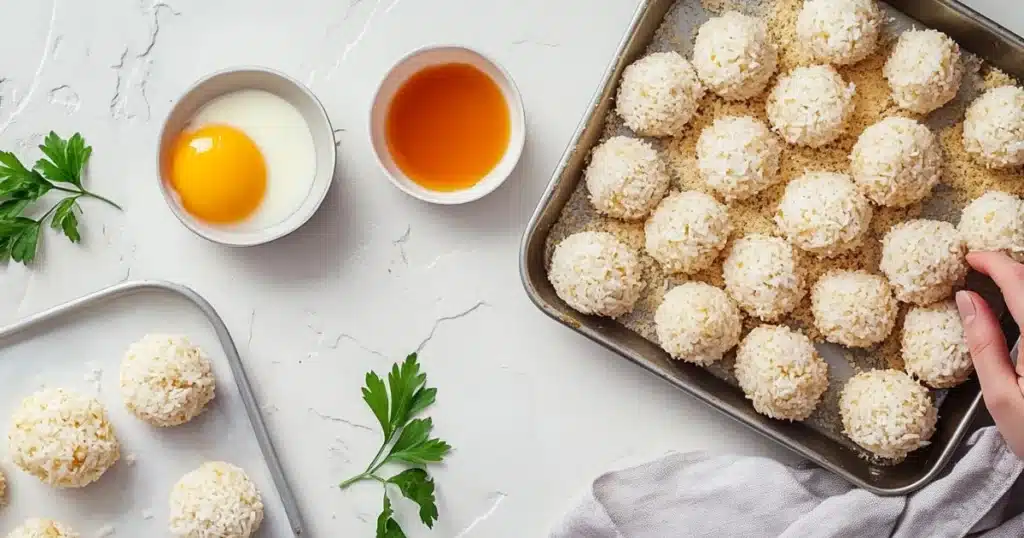 italian rice balls preparation
