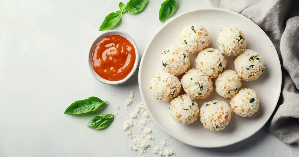 italian rice balls variation spinach
