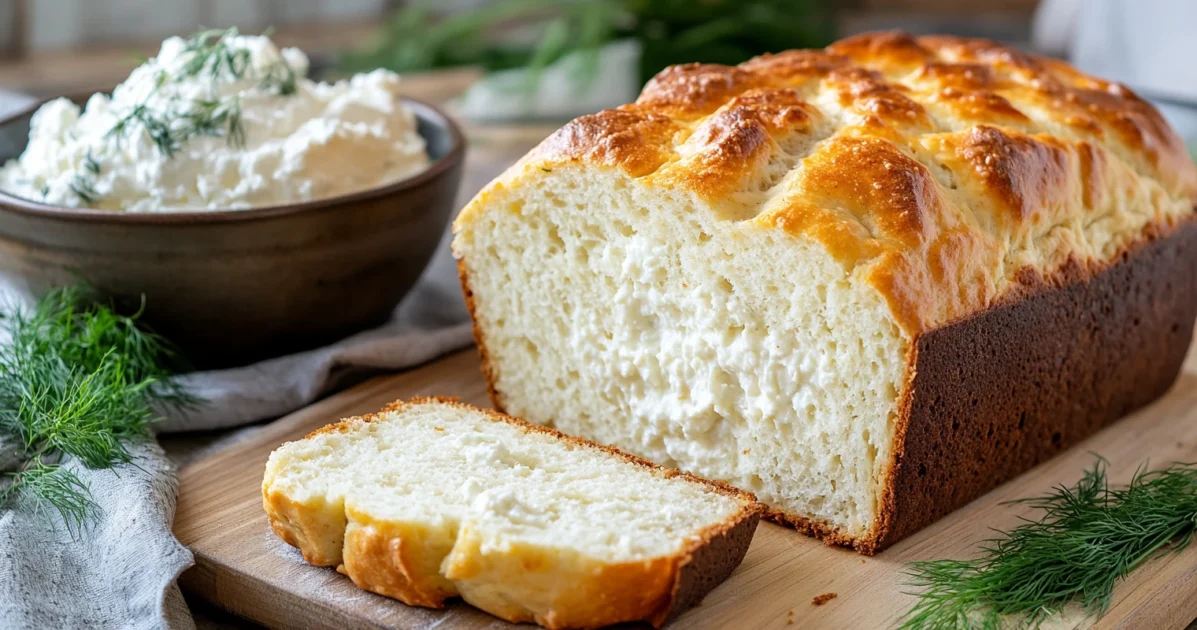 Cottage Cheese Bread recipe featured