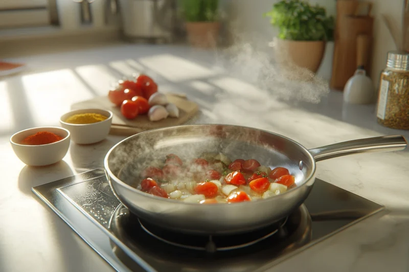 Egg Curry Recipe cooking scene