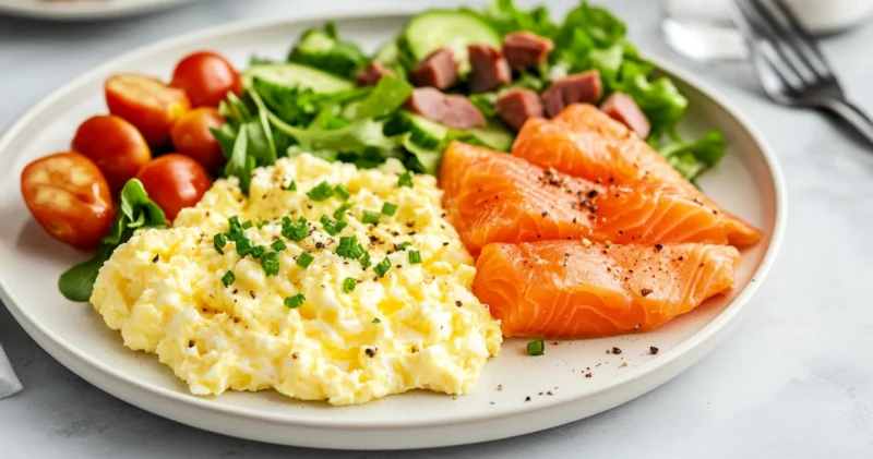 Scrambled Eggs with Cottage Cheese Option brunch