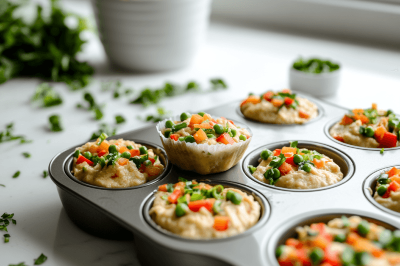 Vegan Muffin Tin Recipes preparation moule